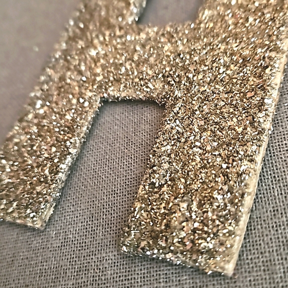 Pottery barn N H C glittery ornaments monogram Christmas initial - Picture 6 of 8